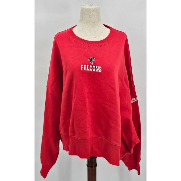 Nike Sweaters - Nike Women's XL Red Atlanta Falcons Oversized Crop Sweatshirt NWT